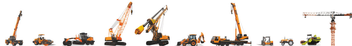 Line-up of Yogi Crane Service machines